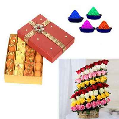 "Flowers, Sweets N Holi - code08 - Click here to View more details about this Product